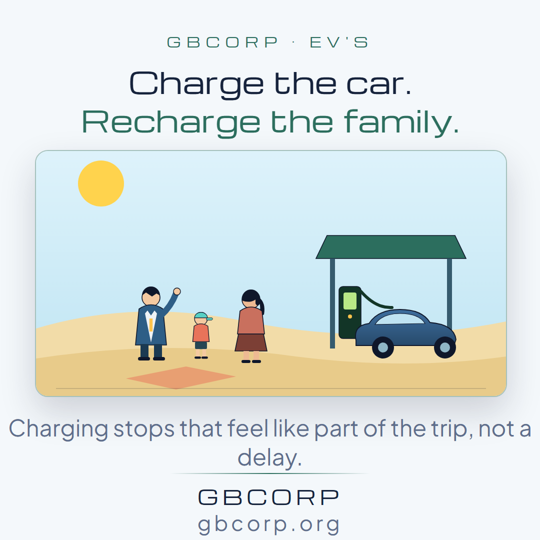 Charge the car. Recharge the family.