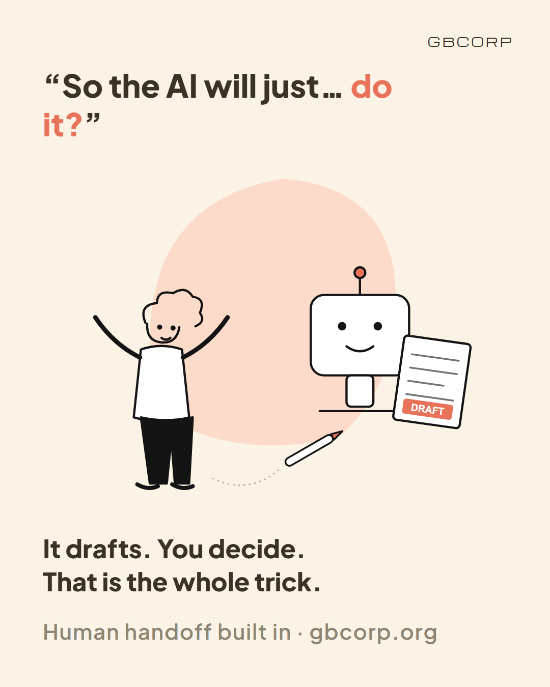 “So the AI will just… do it?”